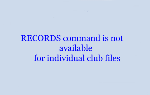 RECORDS command is not available for individual club files